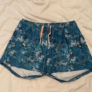 Skipper Blue Tie-Dye Swim Shorts Women’s Size M (Unlined)